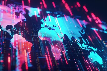 Fototapeta premium Stock Market Graph Background.