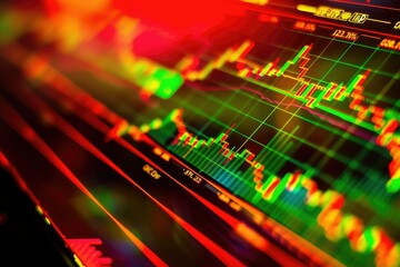 Obraz premium Stock market or forex trading graph in futuristic concept suitable for financial investment or Economic trends business idea and all art work design. Abstract finance background
