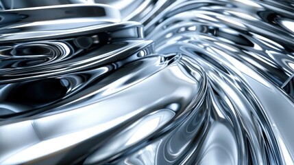 3D rendering of a smooth metal surface with a brushed texture. The surface is lit by a bright light, which creates a shiny, reflective appearance.
