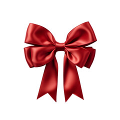 Red bow on transparent background PNG image