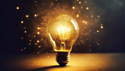 Bright idea and creative thinking
