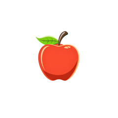 flat logo vector apple fresh vegetable icon isolated 