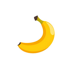 flat logo vector isolated banana fruit cartoon white or transparent background