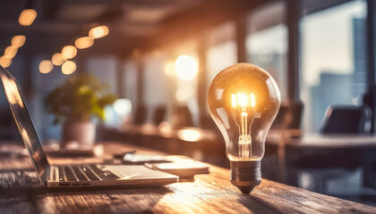 light bulb. idea concept with innovation and inspiration - Powered by Adobe