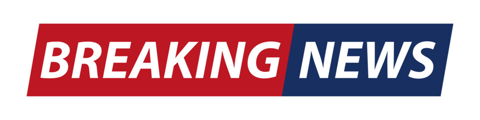 Breaking news red and blue vector illustration