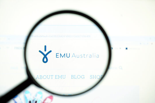 Los Angeles, California, USA - July 29 2019 : Homepage of Emu Australia .Official website of Emu Australia
