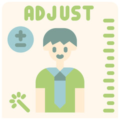 photo editing flat style icons