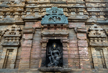 Mahisasuramardini Sculpture: Goddess Durga Slaying Mahishasura, Lakhamandal Temple, Uttarakhand,...