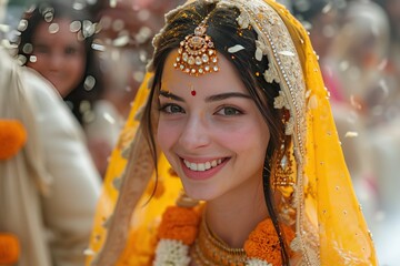 Capture the joy and significance of the traditional Indian wedding Haldi ceremony