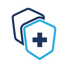 Obraz premium medical health protection shield with cross icon