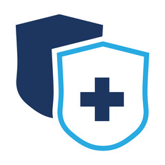 Obraz premium medical health protection shield with cross icon