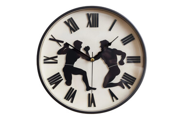 Wrestling Match Clock for Athletes On Transparent Background.