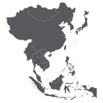 recommend clip art: Asia country Map. Map of Asia 