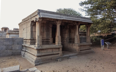 Ruins of the Prasanna Narasimha Temple. Hampi. India.