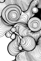 Abstract Black and White Design, coloring page