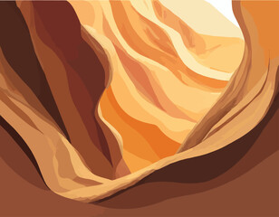 vector abstract shapes and patterns of sandstone in antelope canyon