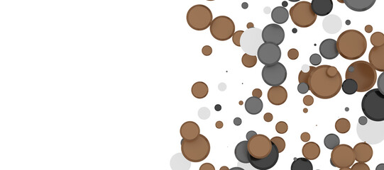 Gilded Festivity: Brilliant 3D Illustration Showcasing a Shower of gold Confetti