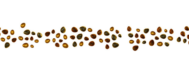 Pile of golden eggs. 3d render illustration.