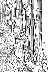 Bubbles in Water Drawing, coloring page