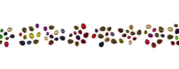 colorful easter eggs from above