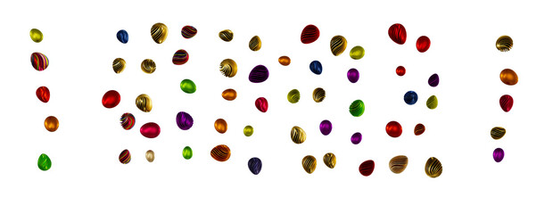 colorful easter eggs from above