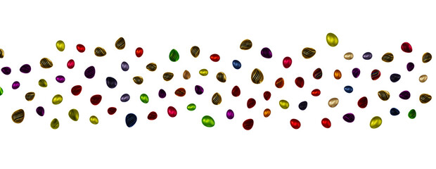 colorful easter eggs from above