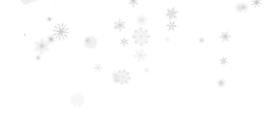 Dancing Snowflakes: Enthralling 3D Illustration of Falling Christmas Snow Crystals