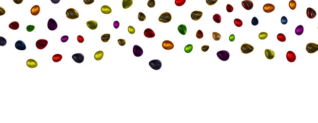 colorful easter eggs from above