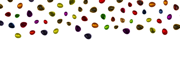 colorful easter eggs from above