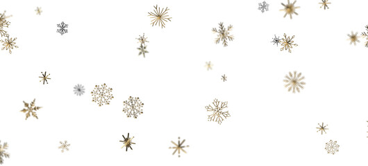 Magical Snow Cascade: Mind-Blowing 3D Illustration of Falling Christmas Snowflakes