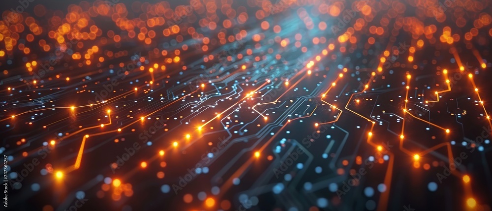Aufkleber business internet technology concept with artificial intelligence machine learning.
