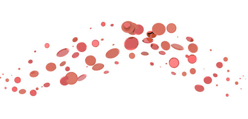 confetti png. red confetti falls from the sky. Glittering confetti on a transparent background. Holiday