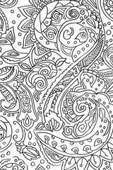 Abstract Designs Coloring Book Page, coloring page