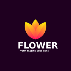 flower colorful logo design