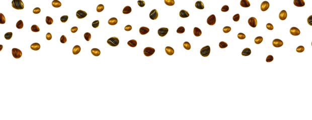 3d render illustration. Set of chocolate easter eggs