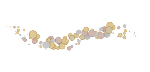 Gilded Celebration: Magnificent 3D Illustration of a Grand gold Confetti Event