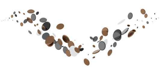 Shimmering Bliss: Mesmeric 3D Illustration Depicting Glistening gold Confetti