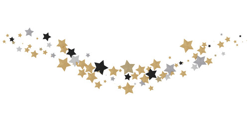 Gilded Rainfall: Experience the Magic of a 3D Gold Stars Shower