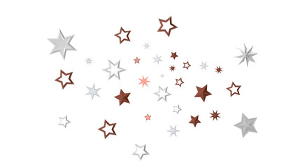 Stellar Christmas Drift: Radiant 3D Illustration Showcasing Descending Holiday Stars in Motion