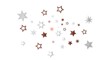 Stellar Christmas Drift: Radiant 3D Illustration Showcasing Descending Holiday Stars in Motion