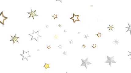 Holiday Stardust Rain: Brilliant 3D Illustration Showcasing Descending Christmas Stars