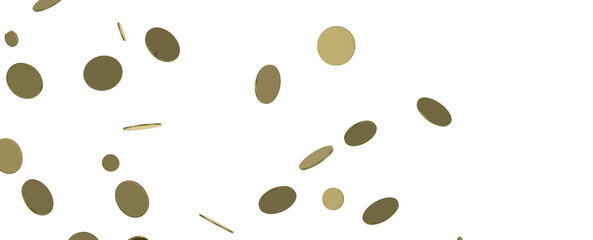 Gilded Celebration: Magnificent 3D Illustration of a Grand Gold Confetti Event