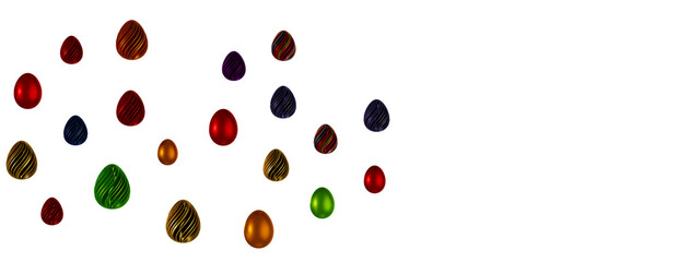 Easter colorful eggs isolated