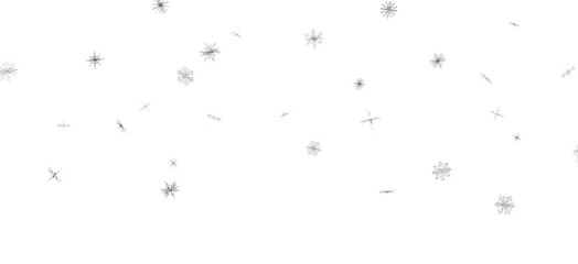 Sparkling Snowfall: Dynamic 3D Illustration of Falling Christmas Snowflakes