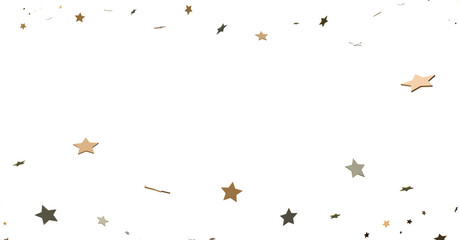 XMAS Stars - Festive christmas card. Isolated illustration white background. -