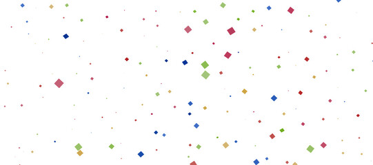  Colorful confetti on white background