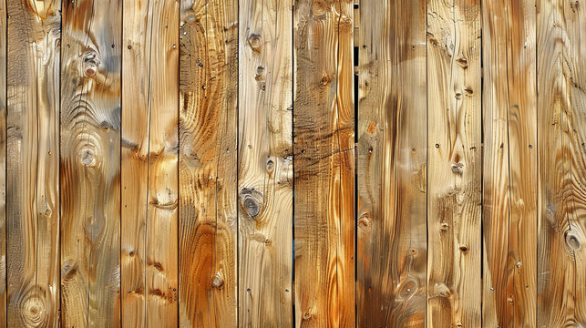 Close-up image showing the detailed wooden texture and natural color variations of a plank wall, perfect for backgrounds or designs