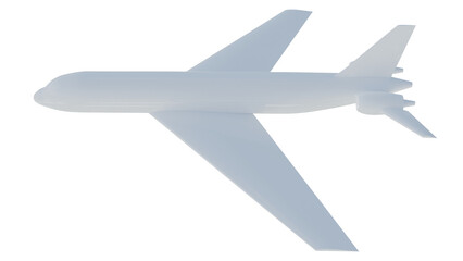 minimalist airplane 3d model rendering