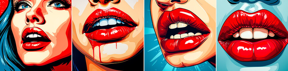 Fun and playful cartoon lips design. Unique and attractive design for various purposes. Can be used in branding, product or entertainment advertising.