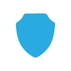  Blue Shield Icon in trendy flat style isolated 